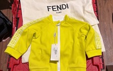 Fendi Kids FF BABY ZIP UP TRACK JACKET LEMON 12m