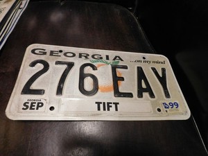 Georgia GA Expired License Plate Tag # 276 EAY Tift