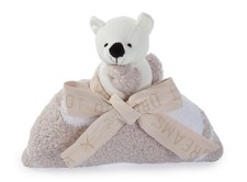 CozyChic Dream Mini Blanket with Buddie Bear Plush Toy, Ultra Soft Cozy Blank...