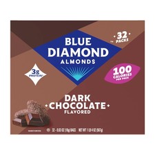 Dark Chocolate Cocoa Dusted Snack Nuts, 100 Calorie Packs, Pack of 1, 32 Coun...