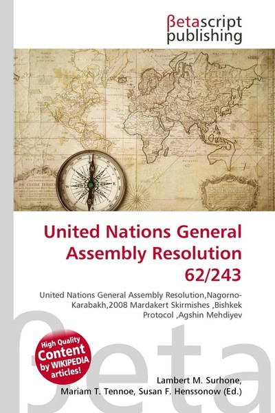 Lambert M. Surhone (U. A.) | United Nations General Assembly Resolution 62/243-image