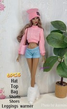 6PCS For Fashion Royalty Integrity Poppy Parker NuFace Doll Outfit Shoes Bag 1/6