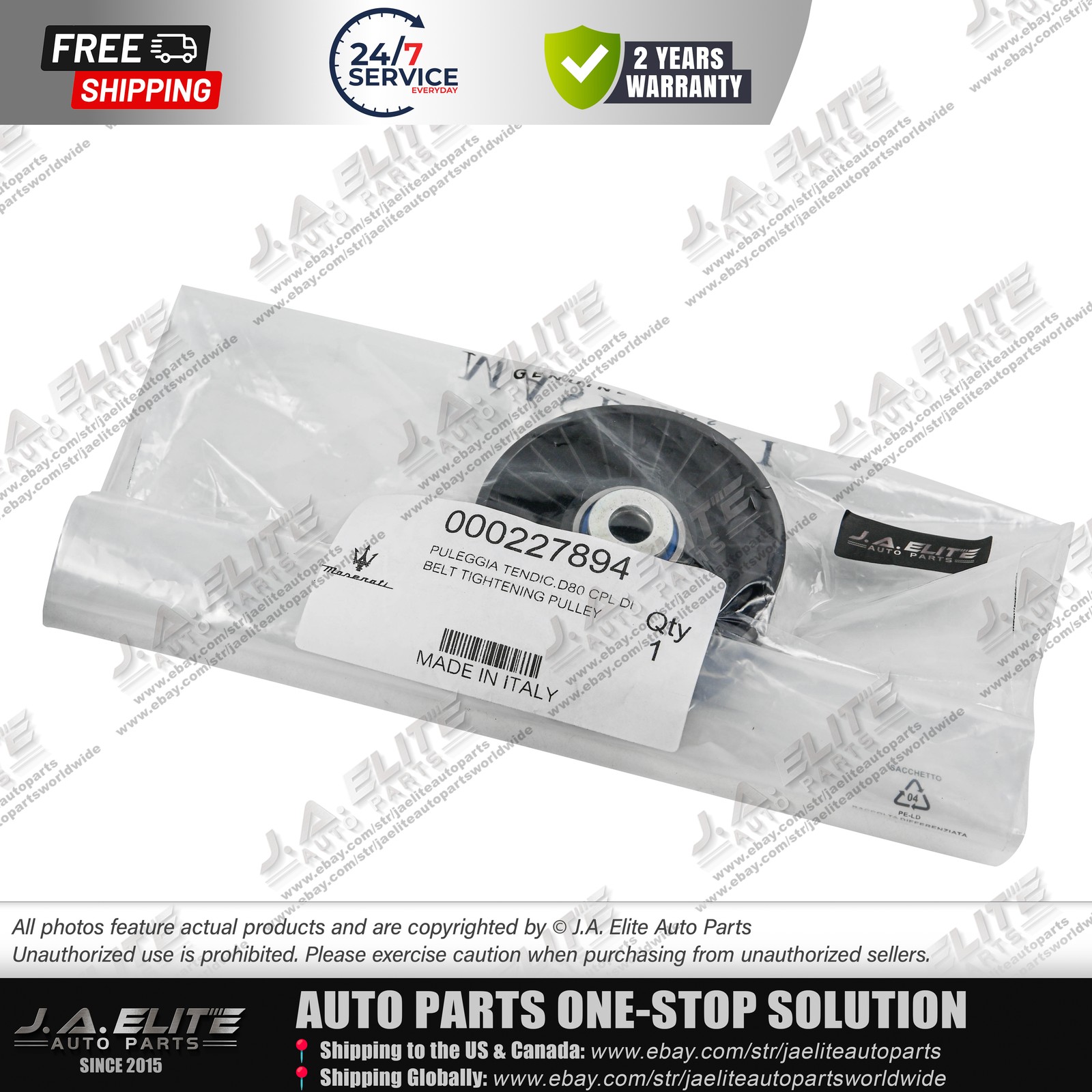 4pcs Genuine Belt Tensioner Pulley Kit fit Maserati Quattroporte GranTurismo GC
