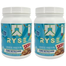 RYSE Loaded Protein Powder Whey Protein Skippy Peanut Butter 1.5lb Lot of 2