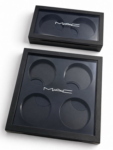 M·A·C Reusable Empty Makeup Palette Cases 4-Pan + 2-Pan Mirror Black