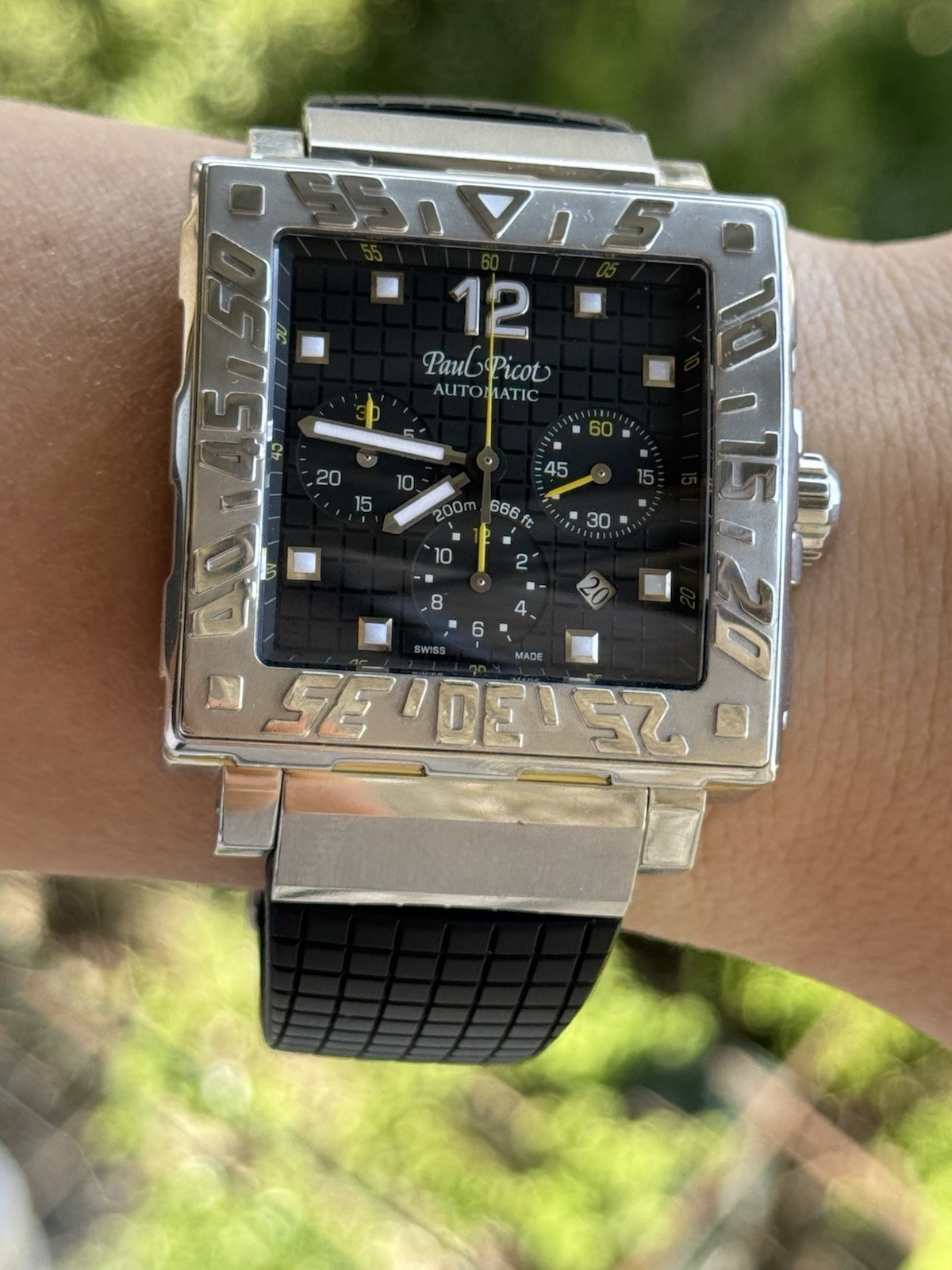 Paul Picot C-Type Carrere Watch Chronograph Automatic Square Mens Swiss 0830 SG image 4