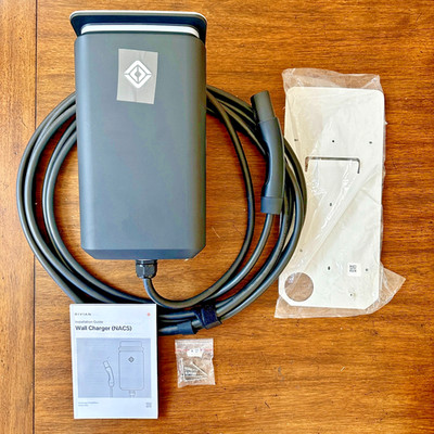 Rivian NACS wall charger 48A 48 Amp Electric Vehicle EV charging station 240v L2