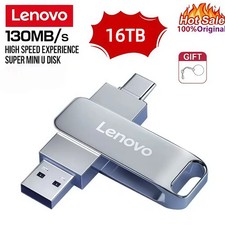 LENOVO 512GB USB 3.2 OTG Flash Drive USB-C Type-C Metal Memory Stick for PC Phon