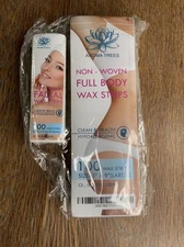 2PK Aroma Trees Non Woven Full Body&Facial Wax Strips 100 Ct Each 400 total NEW