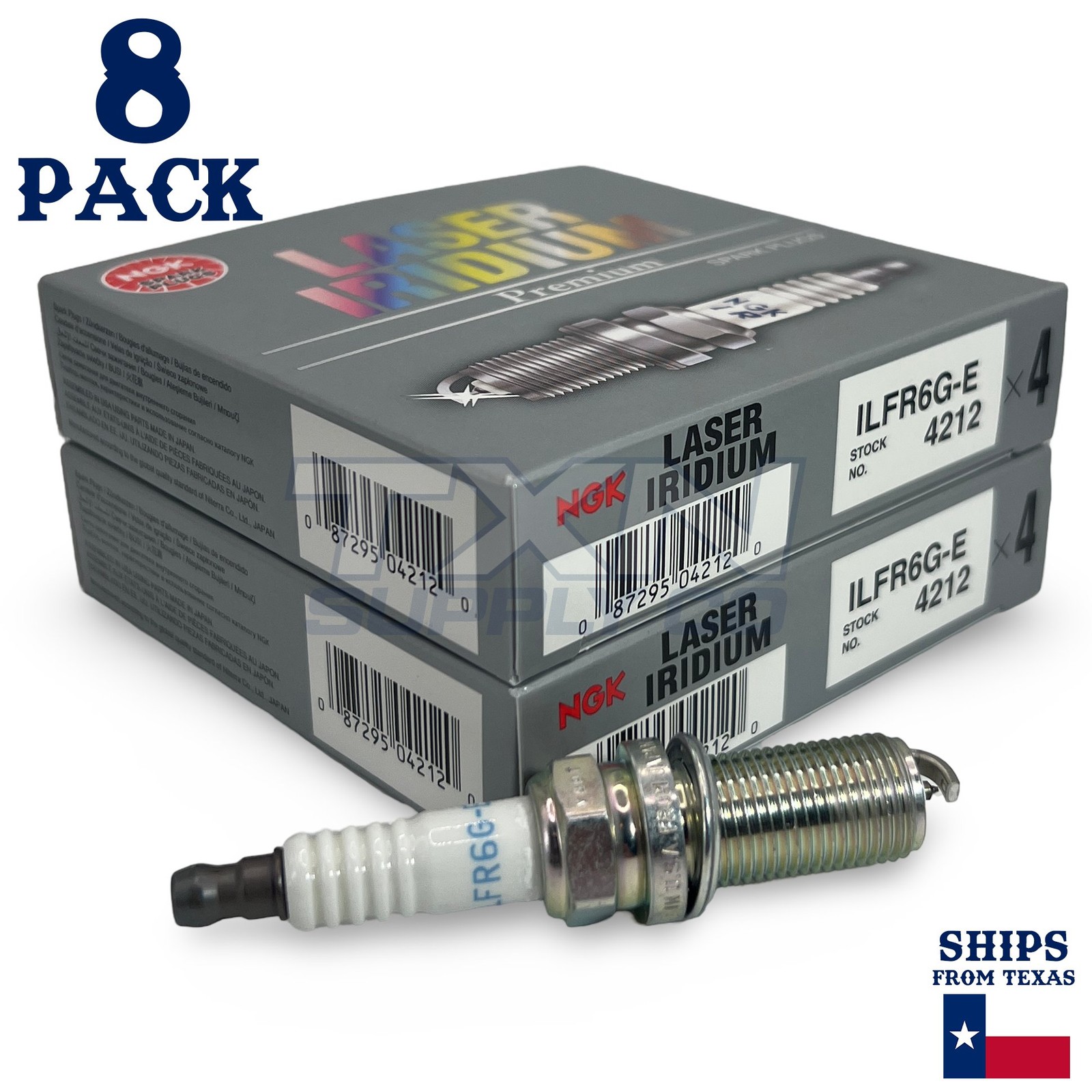 8 Pack NGK 4212 Spark Plugs ILFR6G-E