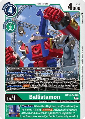 Ballistamon BT10-049 C Xros Encounter Digimon TCG