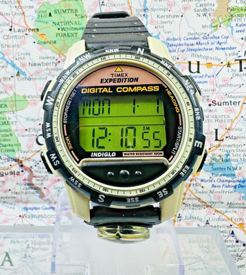 Vintage Men s Timex Expedition Digital Compass Watch
