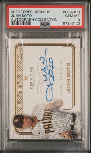 2023 Topps Definitive Collection Autograph Collection #DCAJSO Juan Soto PSA 10