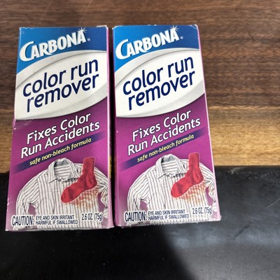 Carbona Color Run Remover 2 Pack Laundry Detergent for Dye Transfer Accidents