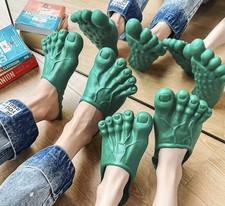 New Funny Slippers Man Women Shoes Large Summer Beach Bigfoot Hulk Green Prank