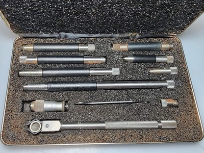 STARRETT 124AZ USED TUBULAR ROD INSIDE MICROMETER SET