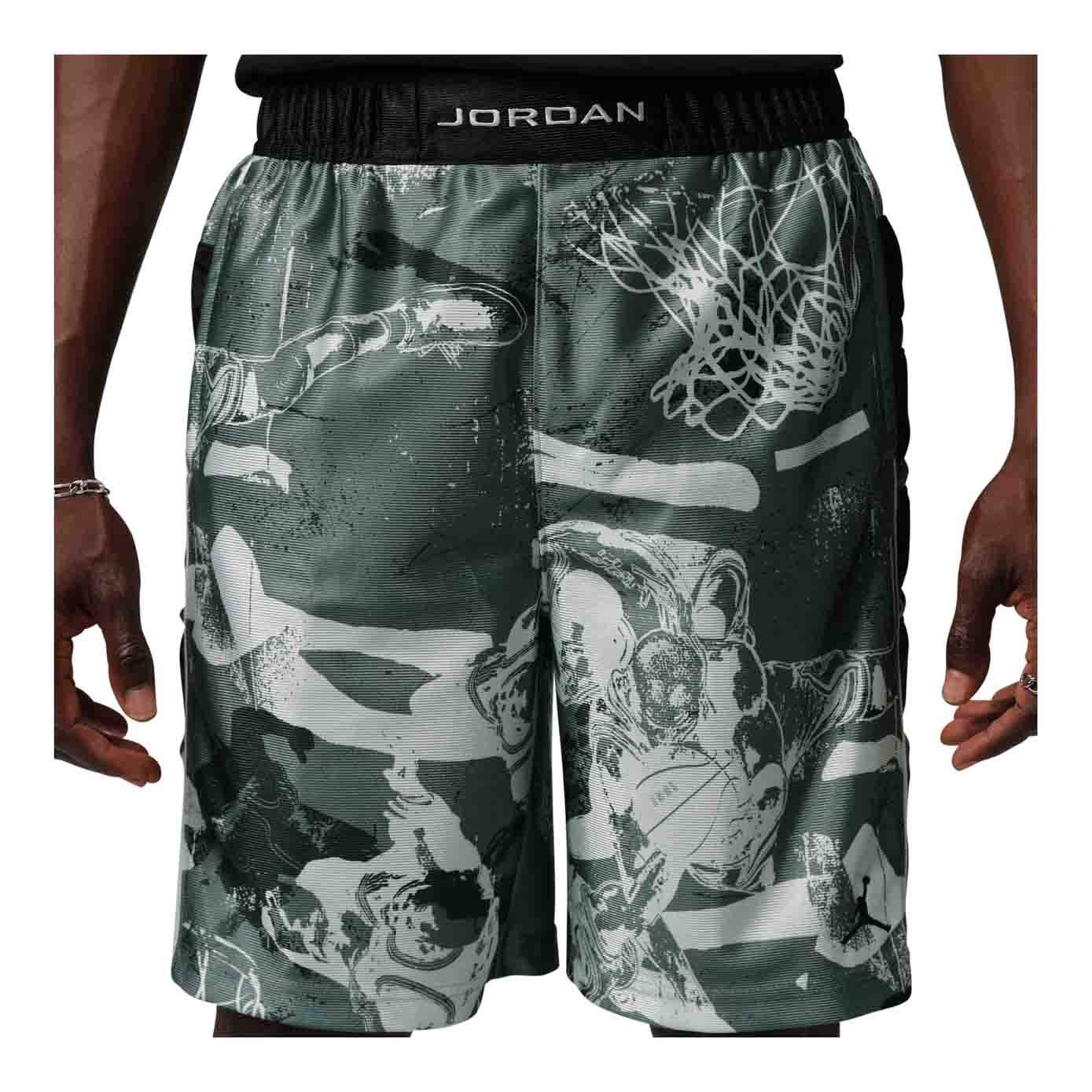 MENS JORDAN BROOKLYN CAT SCRATCH SHORTS IQ2156-010-SIZE 2XL 9790₽