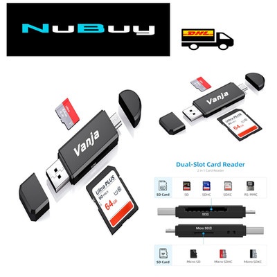 Vanja 2 in 1 Kartenleser USB 2 0 Micro USB Kartenlesegerät PC