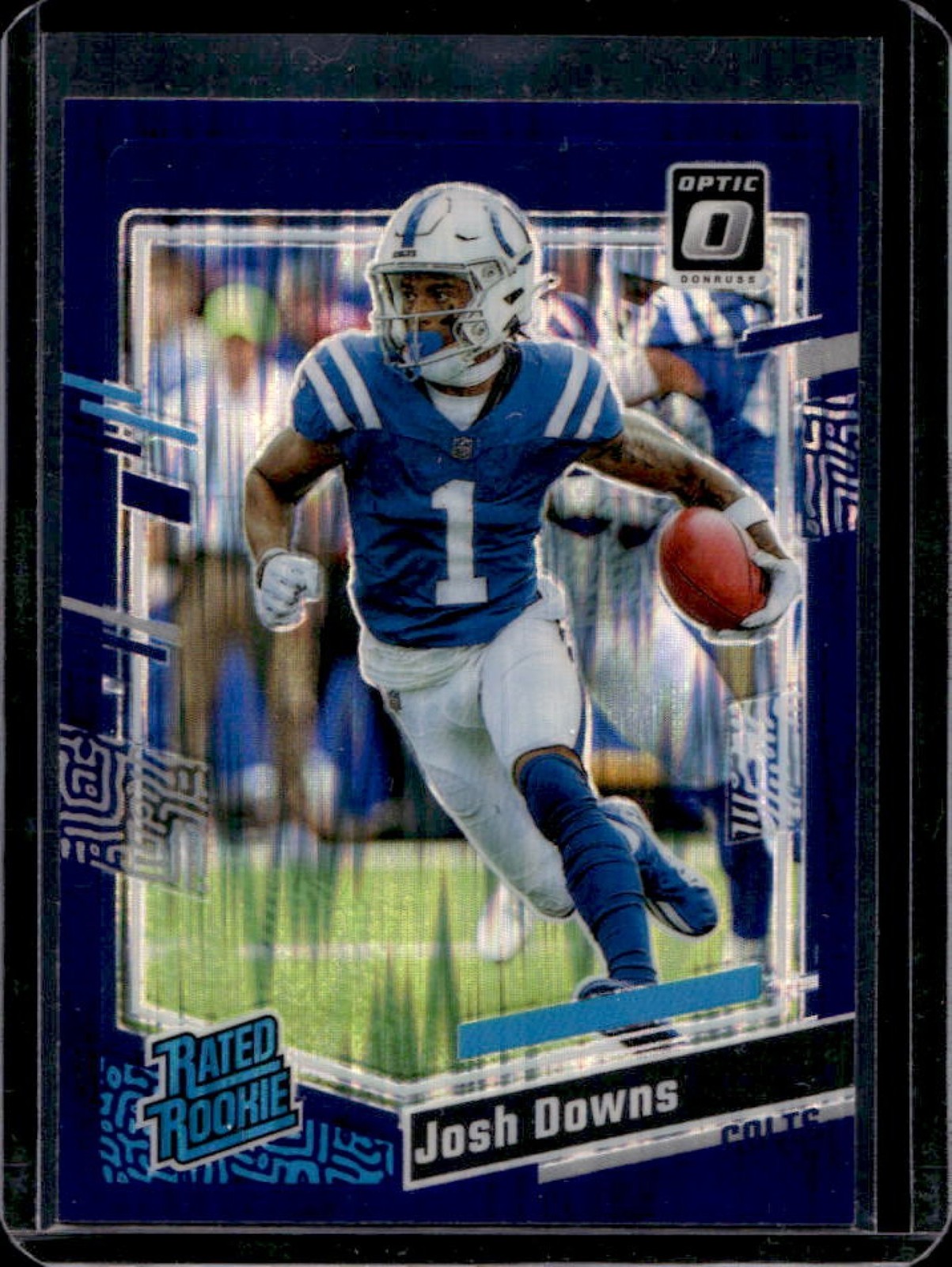 2023 Donruss Optic Josh Downs Purple Shock Prizm Rated Rookie #248 Colts