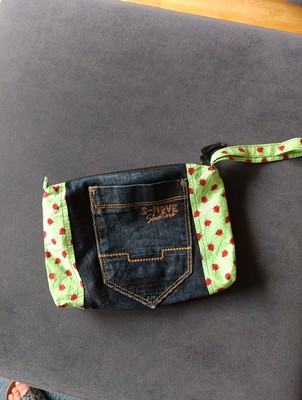 Kosmetiktasche, Schminktasche, JEANS UPCYCLING ,handmade, 