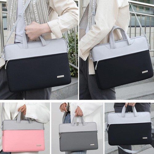 13-15" Laptop/Tablet/PC Bag case with Shoulder Strap UK Zipped Pockets New Z9E1 - Afbeelding 6 van 26