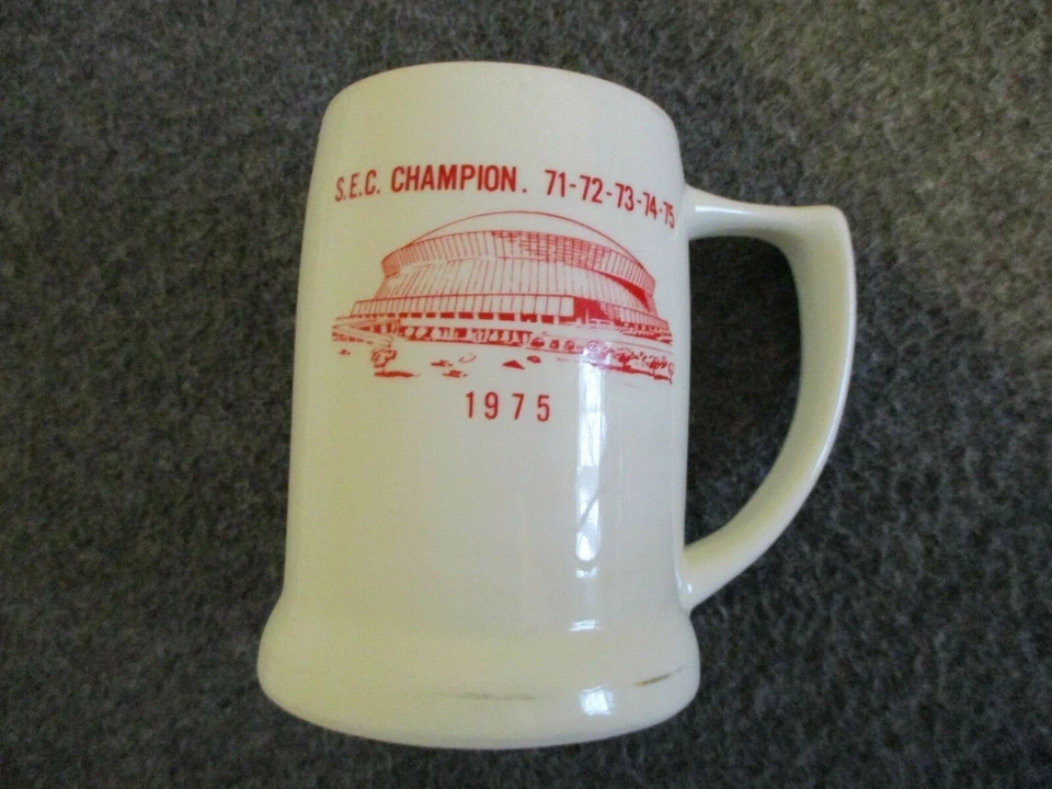 VINTAGE MUGS STEINS UNIVERSITY OF ALABAMA (1960s) & SEC CHAMPION (1975) MADE USA - Image 3 of 4