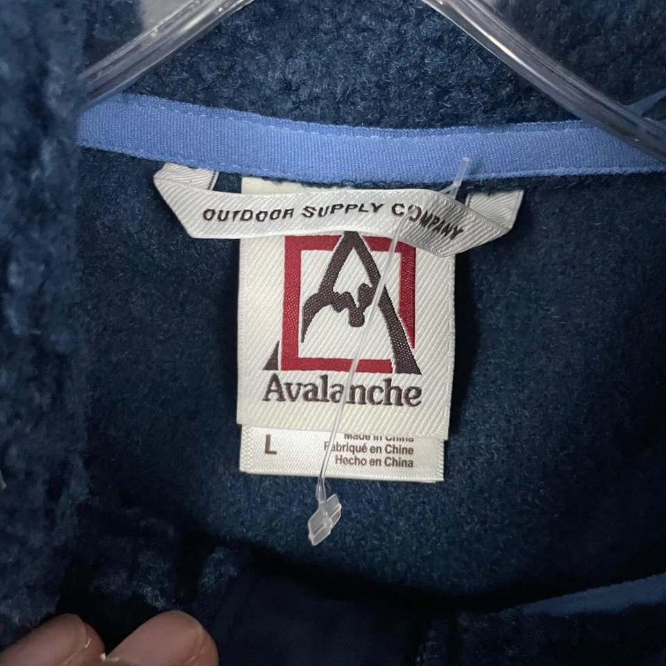 Avalanche Vest Womens Large Relaxed Fit Blue Fleece Full Zip Pockets Outdoor Mom - Image 4 of 4