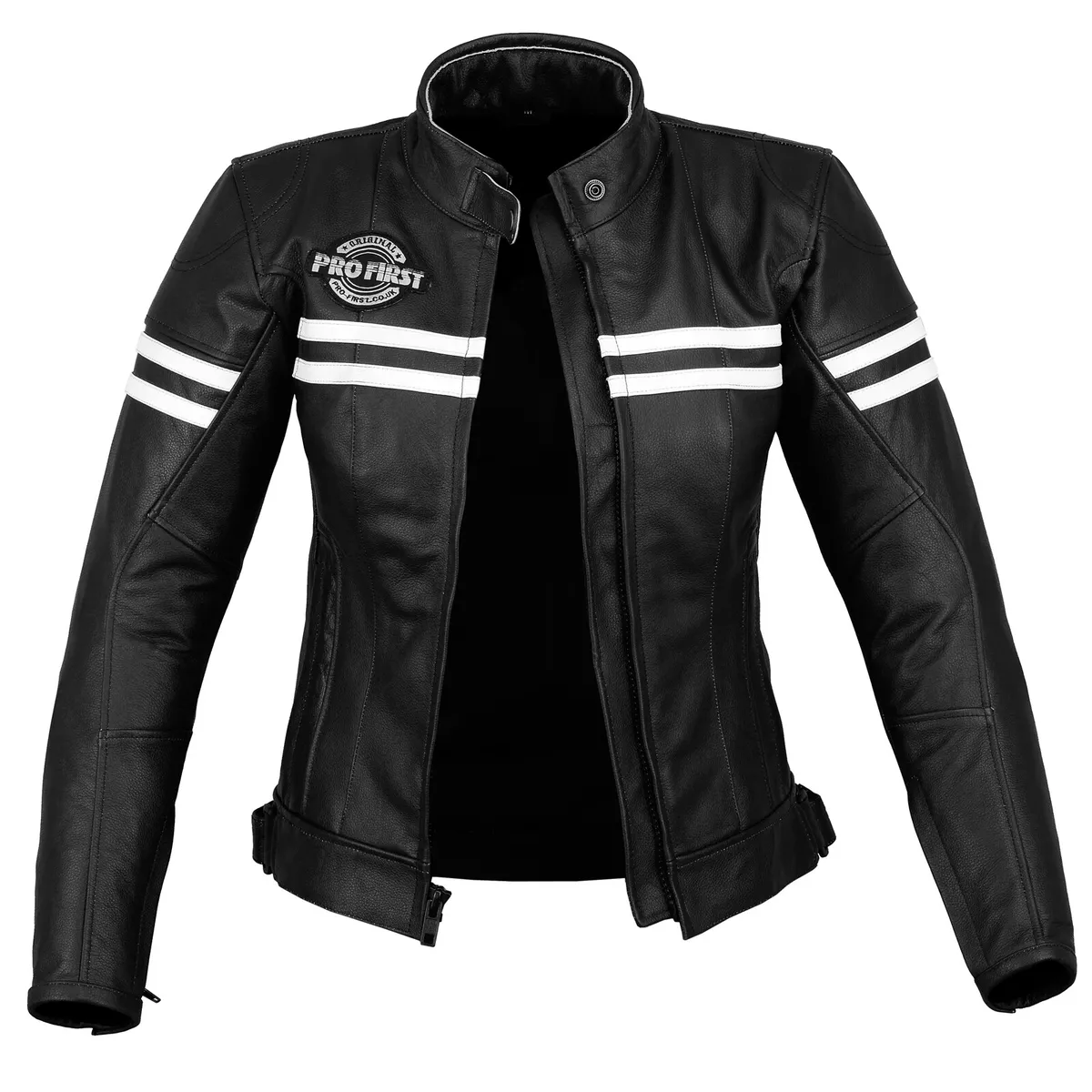 Womens leather motorbike jacket deals