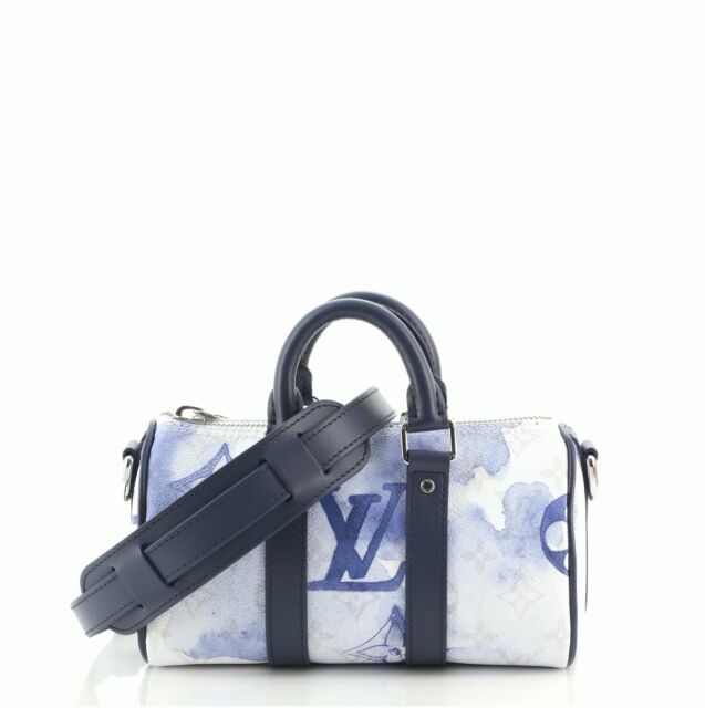 【希少】Louis Vuitton Keepall Bandoulière XS Louis Vuitton Keepall Bandouliere Duffle XS Blue Canvas for sale