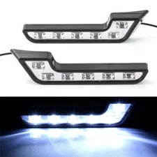 Car Daytime Running Light Fog Driving Lamp Kit 6 LED Strip Accessories 1 Pair