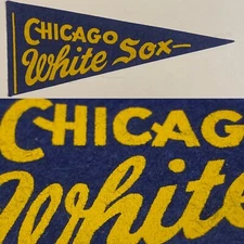 Vintage Chicago White Sox 1950's Mini Pennant Mlb Baseball 2.5x5.5 Inch Ill