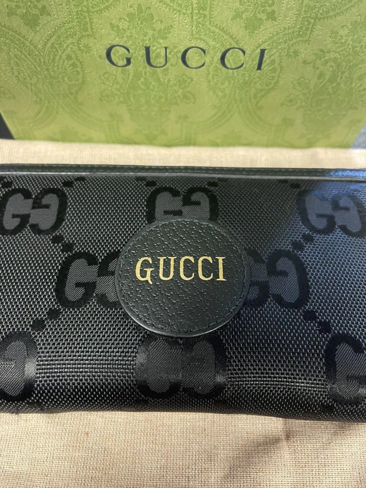 Cartera Larga Gucci Logo Off The Grid Nylon/Cuero Negra Foto 4 de 4