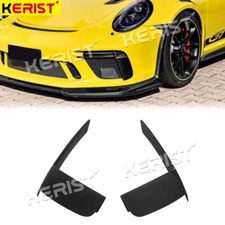 Carbon Front Bumper Splitter Air Vent Covers For Porsche 911 GT3 RS 2016-19 