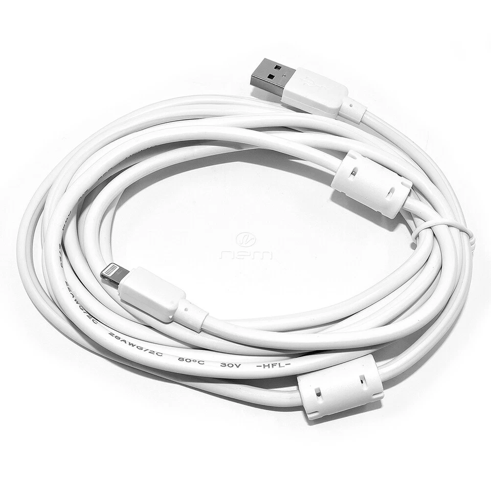 Cable de datos USB cargador rápido iPhone 13 12 11 PRO MAX XR XS 8/7/6 10 pies/3M Foto 3 de 4