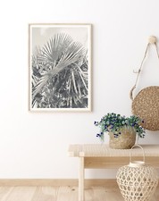 Black and White Coastal Sea Palm Tree Poster Premium Quality Choose your Size