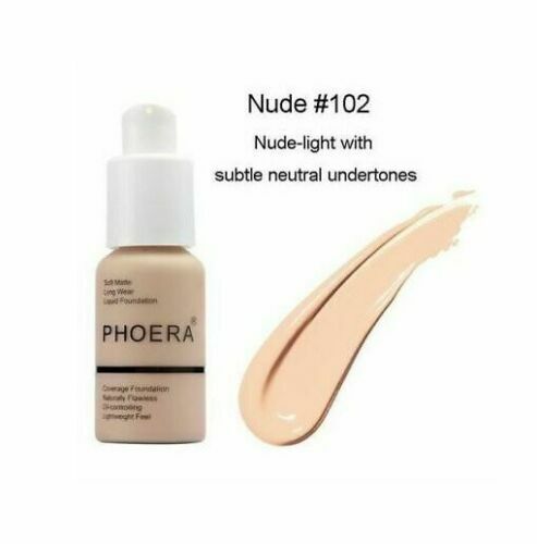 PHOERA Foundation Concealer Full Coverage Makeup Matte Brighten long lasting UK - Picture 10 of 19