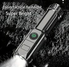 1pc Powerful Zoomable Flashlight, Telescopic Zoom Light