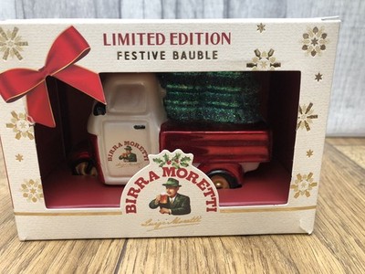 Christbaumkugel Birra Moretti Limited Edition verpackt Geschenk Glas Deko