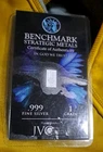 SILVER BAR 999 FINE BULLION SINGLE BAR BLUE GREAT STOCKING STUFFER 5c