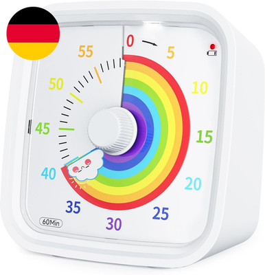 Yunbaoit Visueller Timer Mit Schutzhülle, Regenbogen-Scheibe 60-Minuten-Countdow