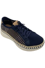 Skechers Women's Wilshire Blvd Washable Vegan Sneakers Navy