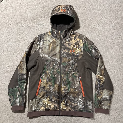 Under Armour Ayton Coldgear Storm Hooded Camo Jacket Realtree Xtra XL