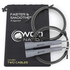 Adjustable Speed Jump Rope For Men, Women & Children (Gray)