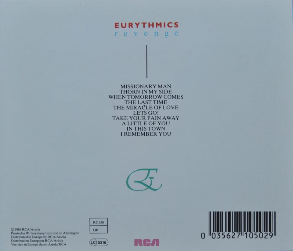 CD🔴 EURYTHMICS - „revenge“  NEU - Bild 2 von 2