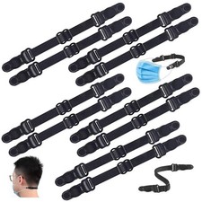 Elastic Mask Extender Strap, Fabric Holder Clip Ear for Back of Head Ear 10 Pcs