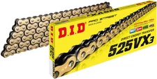 D.I.D - M525VX3G130ZB - 525 VX3 - Drive Chain - 130 Links - Gold