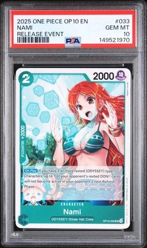 2025 ONE PIECE OP10-ROYAL BLOOD RELEASE EVENT #033 NAMI PSA 10