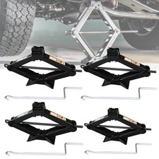 4 Pack Car Scissor Jack 2 Ton 4,409 Lbs Capacity Steel Portable Tire Jack