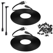 2-Pack 25 Ft Micro USB Extension Cable Compatible with Wyze Cam V4, Wyze Cam Pan