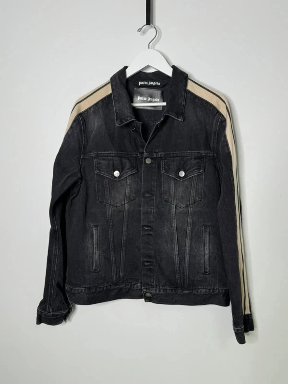 Palm Angels Black Denim Jacket - Size Medium